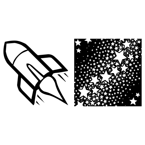 🚀🌌 Emoji Domain black and white Symbola rendering